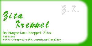 zita kreppel business card